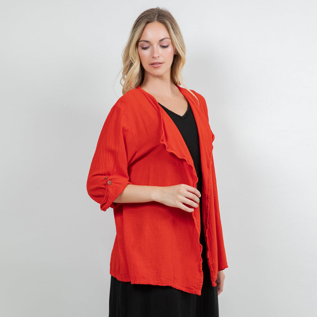 Jeanne Bolero Resort Wear Jacket 100% Cotton Gauze