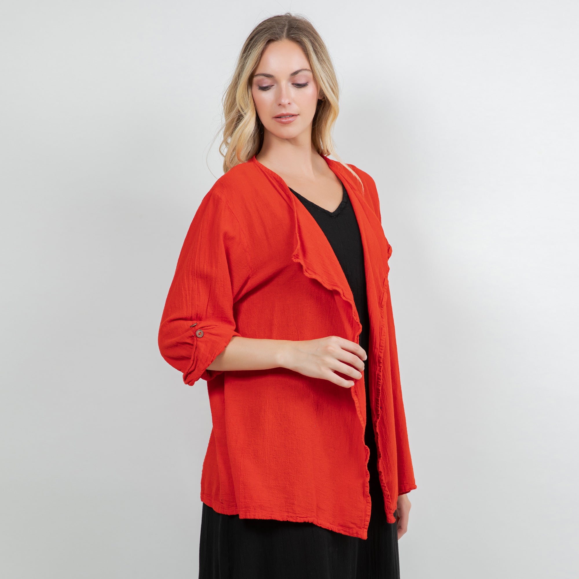 Jeanne Bolero Resort Wear Jacket 100% Cotton Gauze