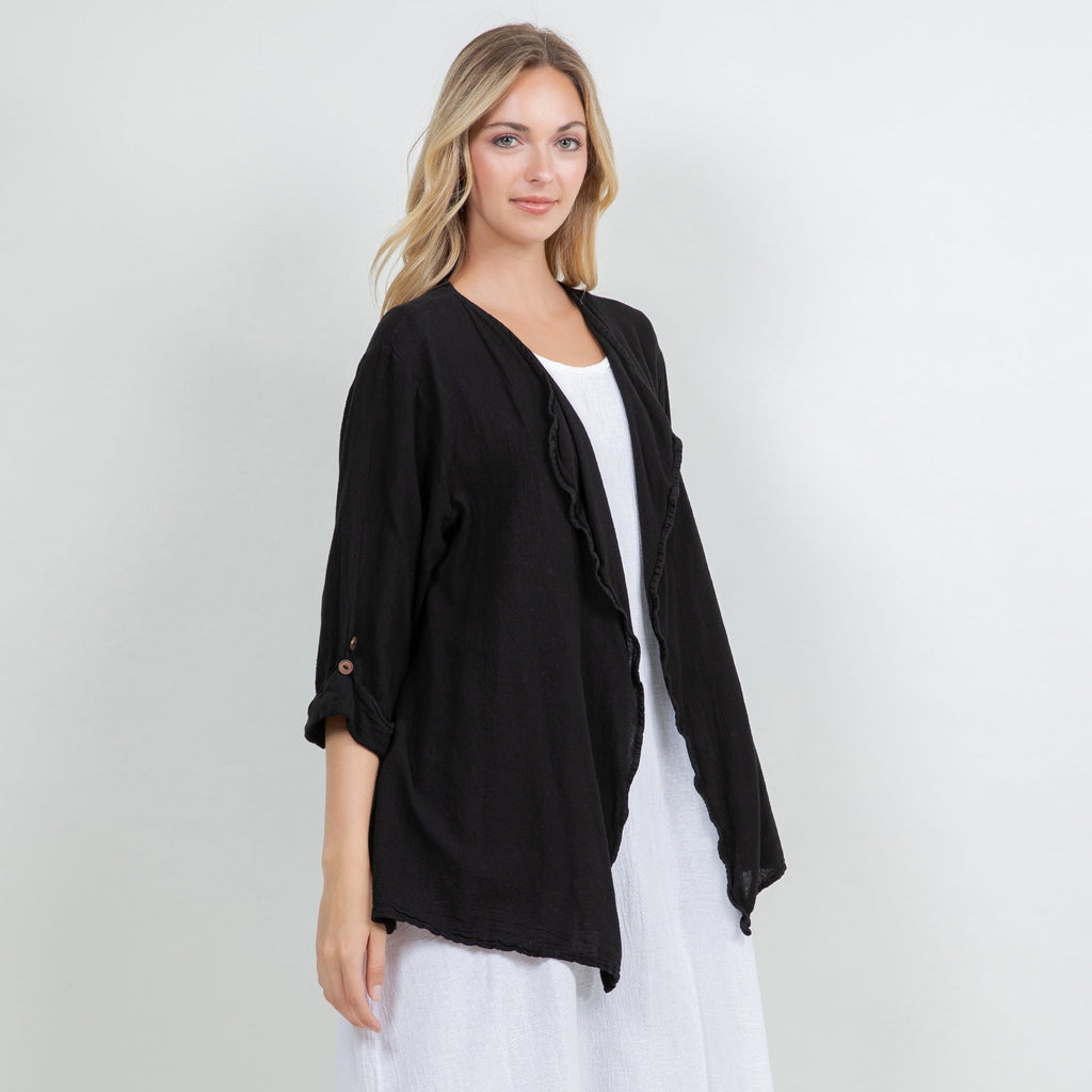 Jeanne Bolero Resort Wear Jacket 100% Cotton Gauze