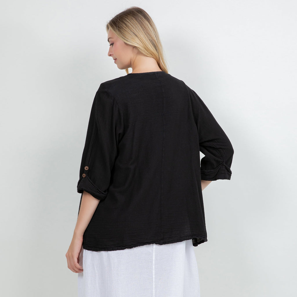 Jeanne Bolero Resort Wear Jacket 100% Cotton Gauze