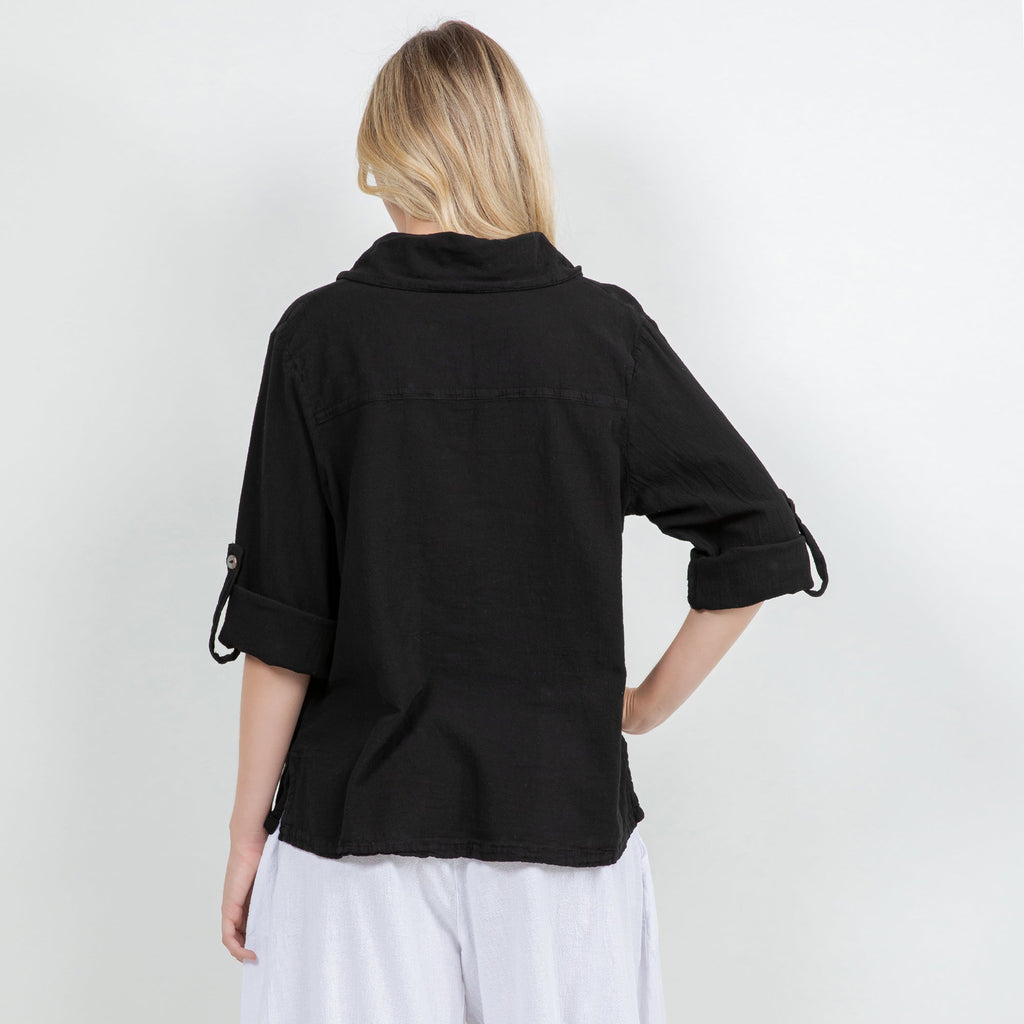 Sloanne Button-Up  100% Cotton Gauze
