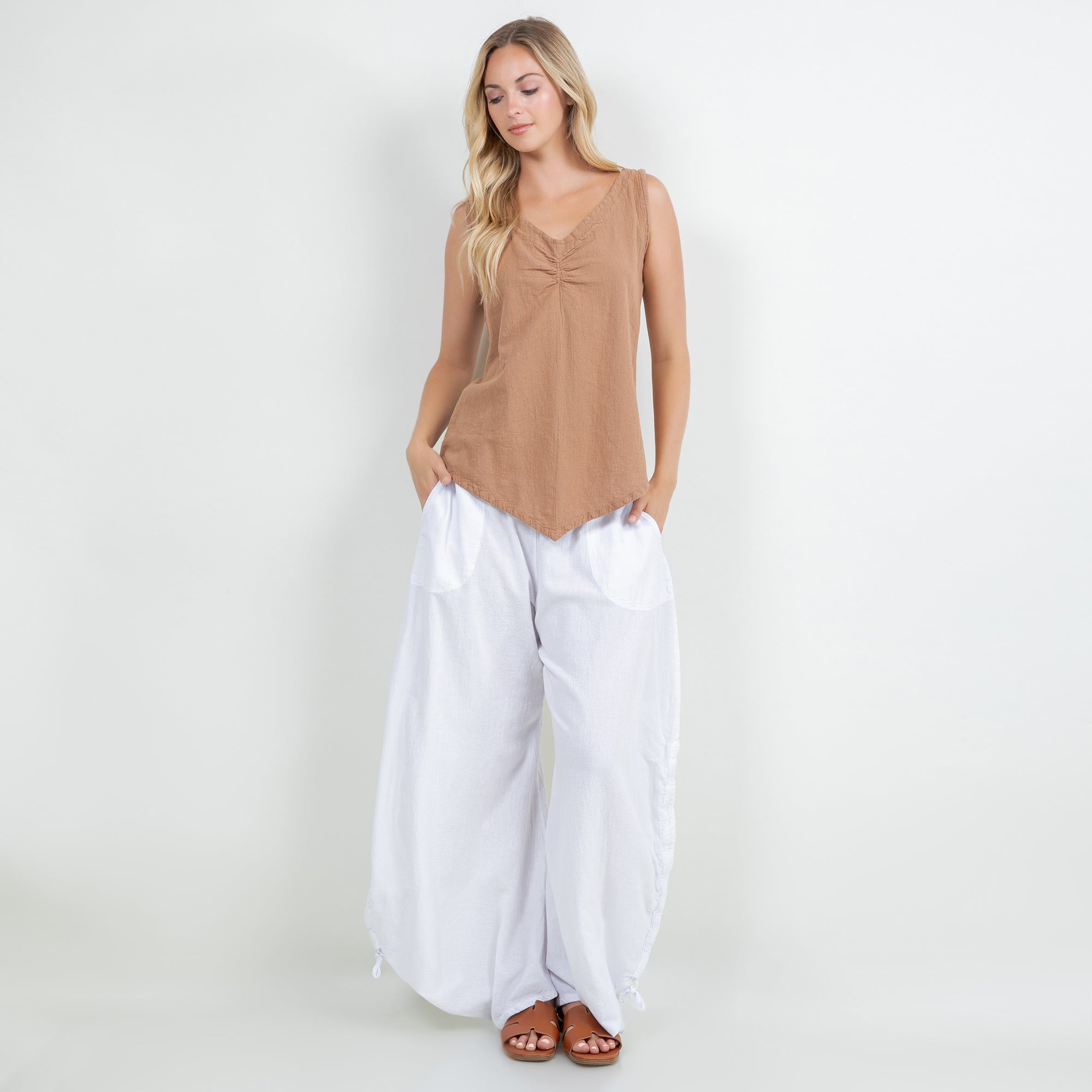 Women's 100% Cotton Gauze Dominica Tank Top