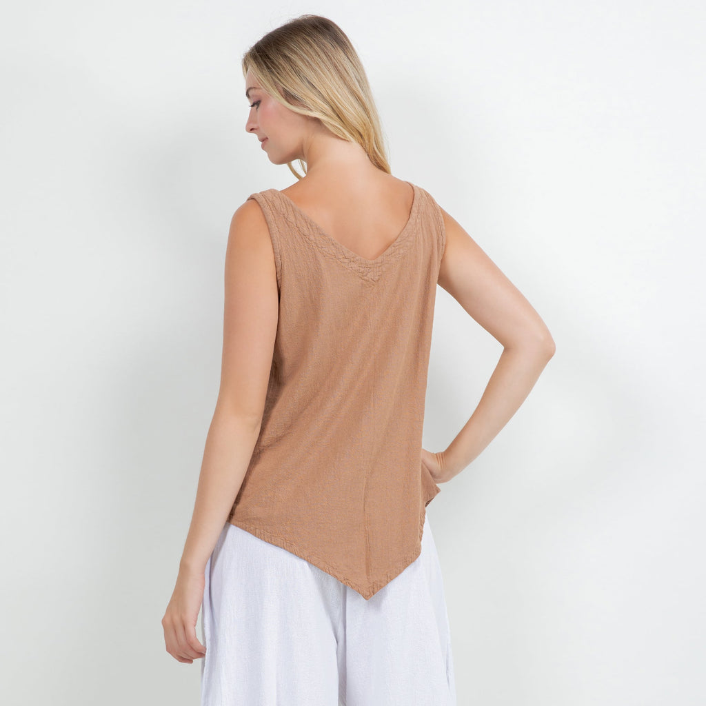 Women's 100% Cotton Gauze Dominica Tank Top