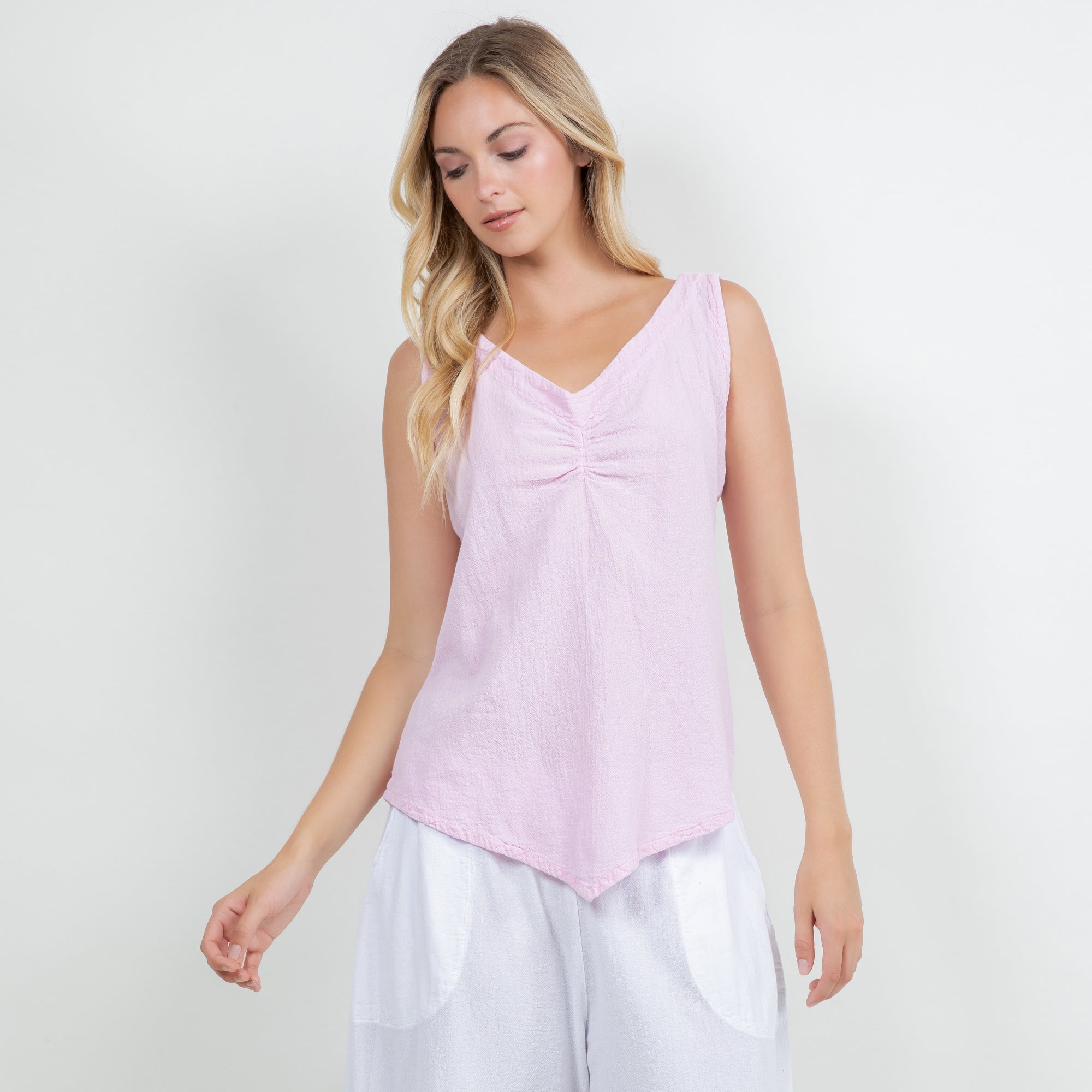 Women's 100% Cotton Gauze Dominica Tank Top