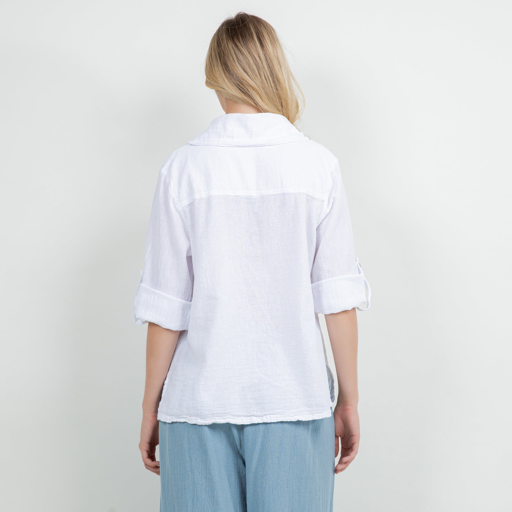 Sloanne Button-Up  100% Cotton Gauze