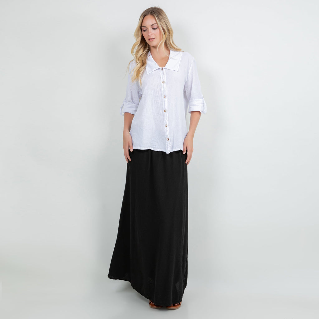Sloanne Button-Up  100% Cotton Gauze