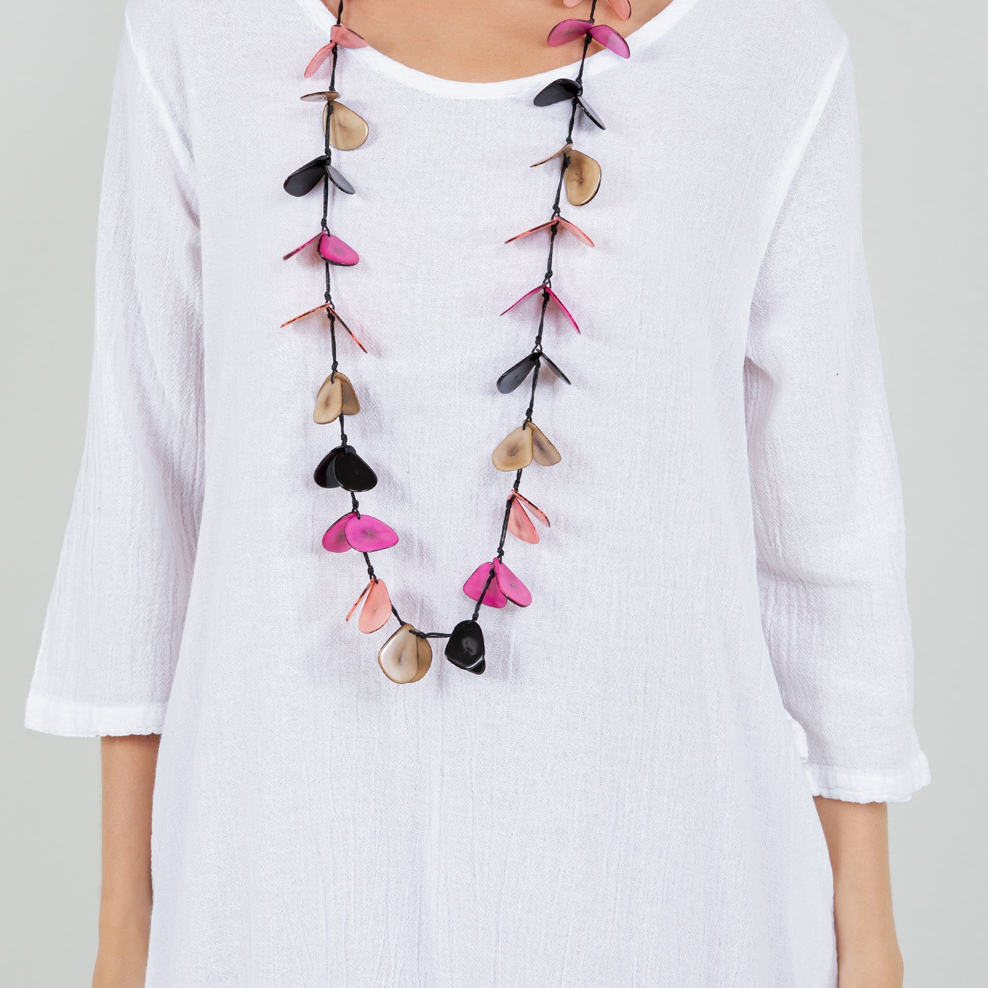 Ellen Our Hi-Low Cotton Gauze Dress with Sleeves and Pockets