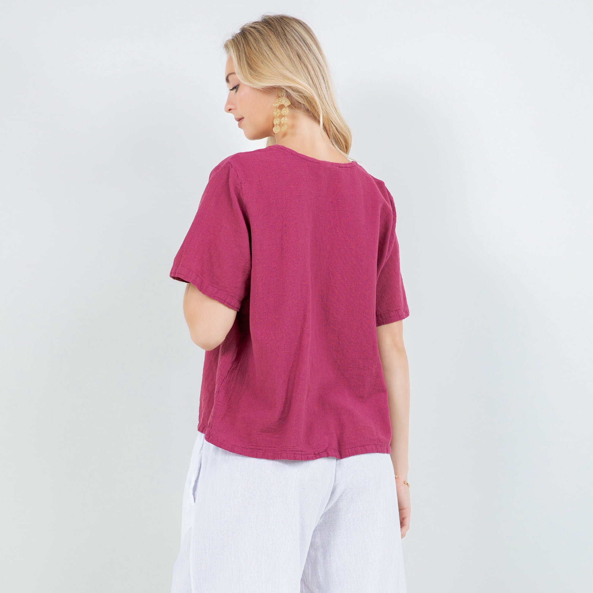 Women's 100% Cotton Gauze Turtle Top