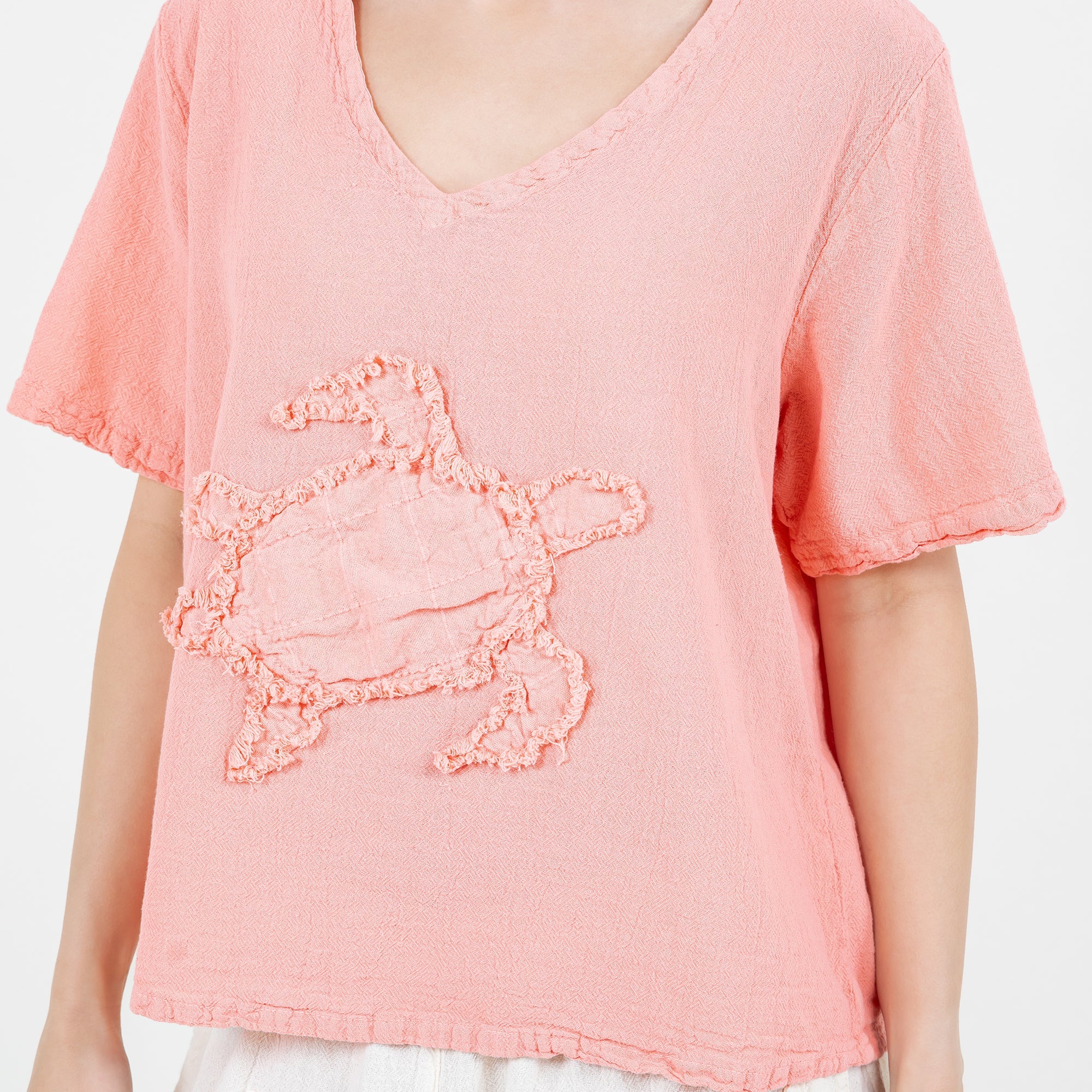 Women's 100% Cotton Gauze Turtle Top