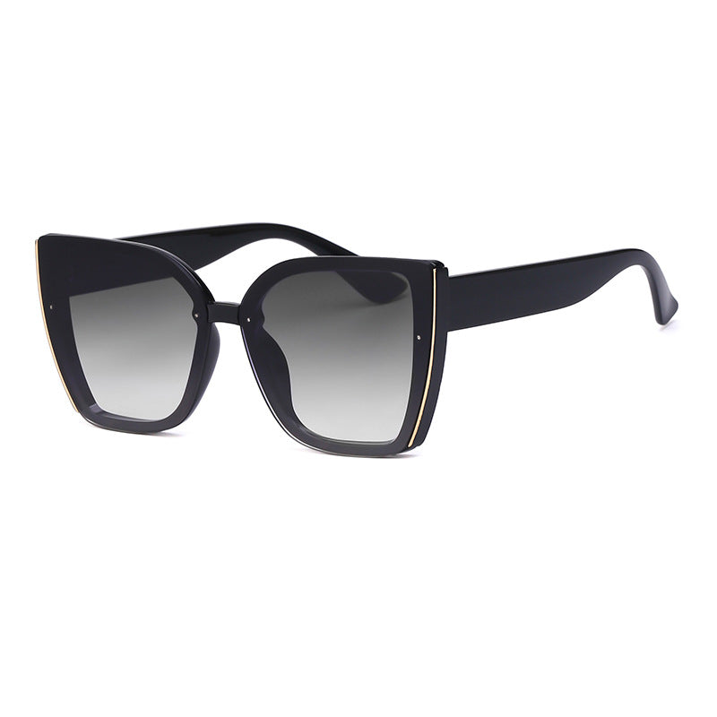 Women's Cat-Eye Oversized Sunglasses — UV Protection Trendy Shades