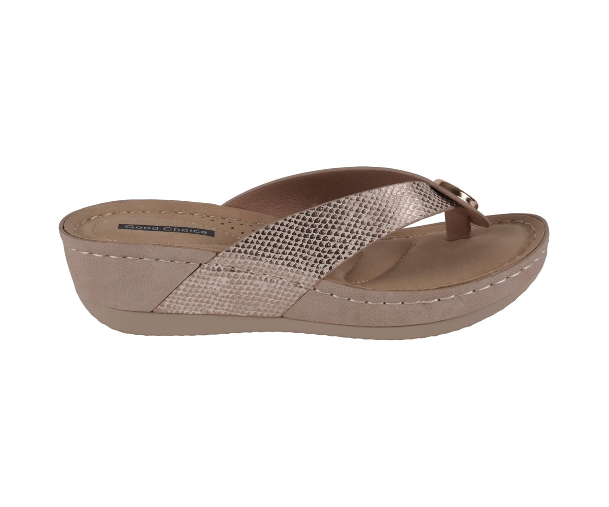 Women's Dafni Bronze Wedge Sandals