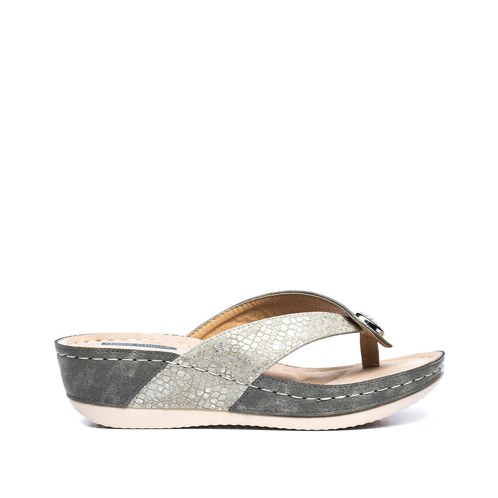 Women's Dafni Khaki Wedge Sandals