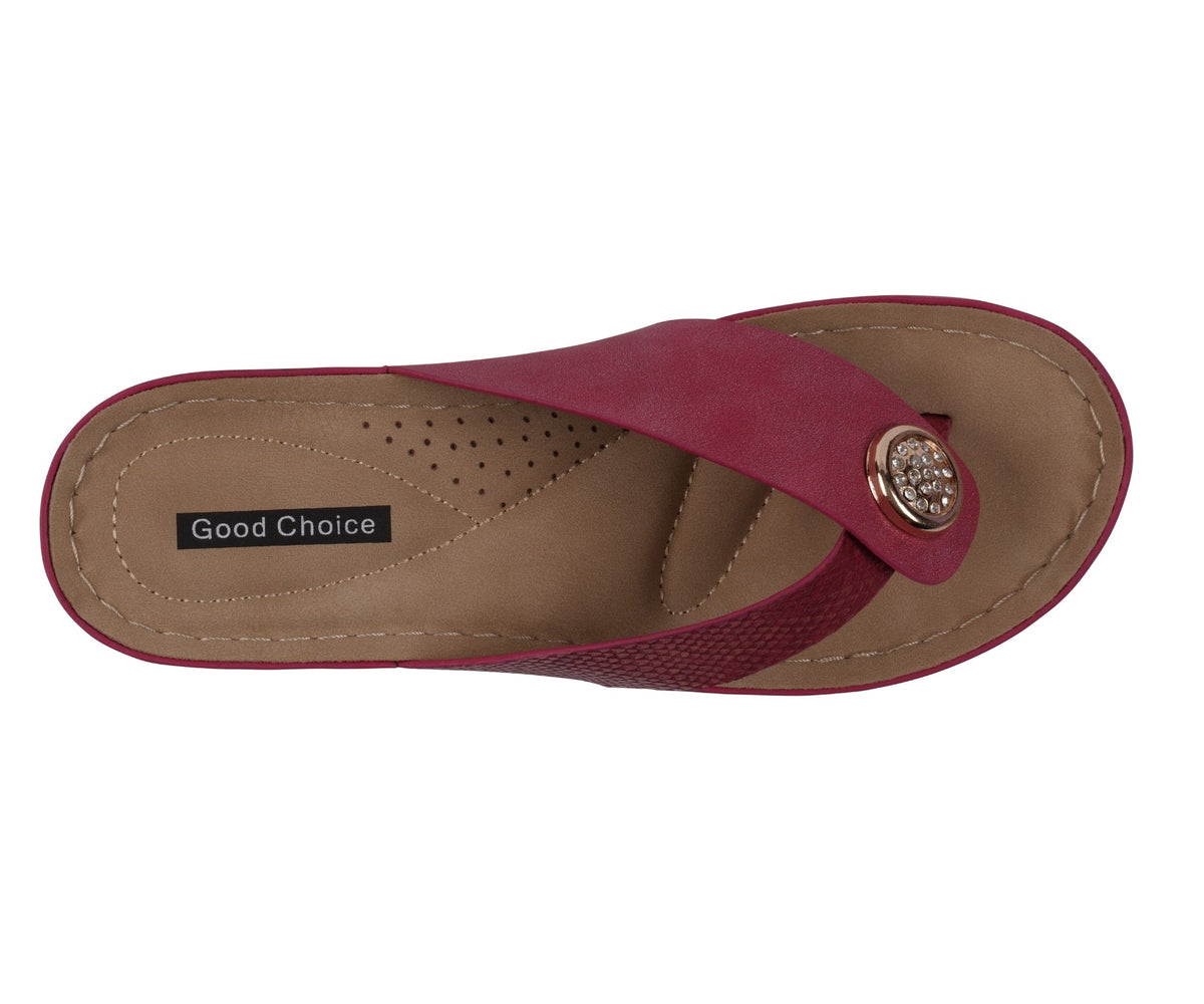 Women's Dafni Red Wedge Sandals