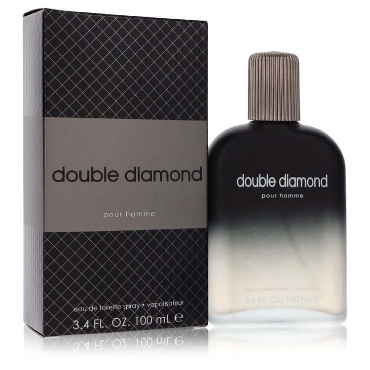 Double Diamond by Yzy Perfume Eau De Toilette Spray 3.4 oz for Men in box showcasing smoky woody scent.