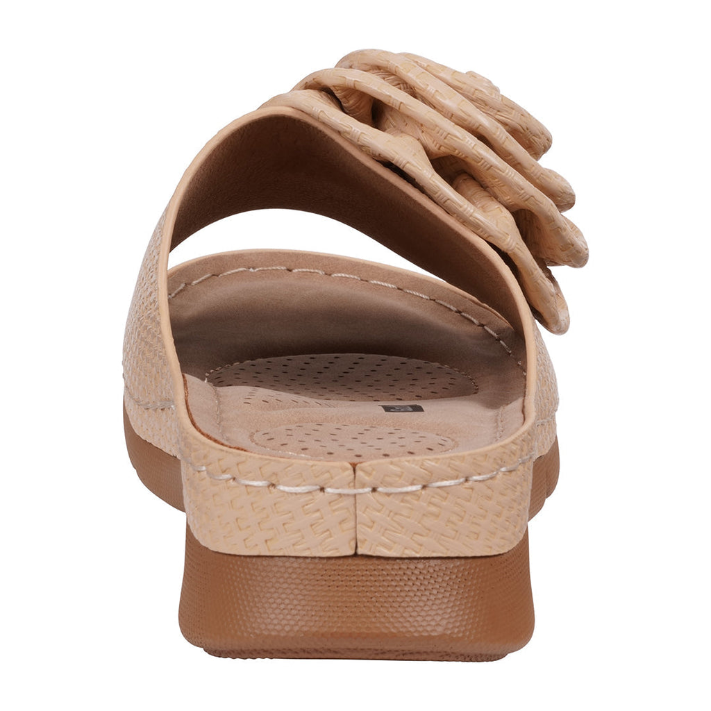 Women's Honey Natural Flat Comfort Sandals