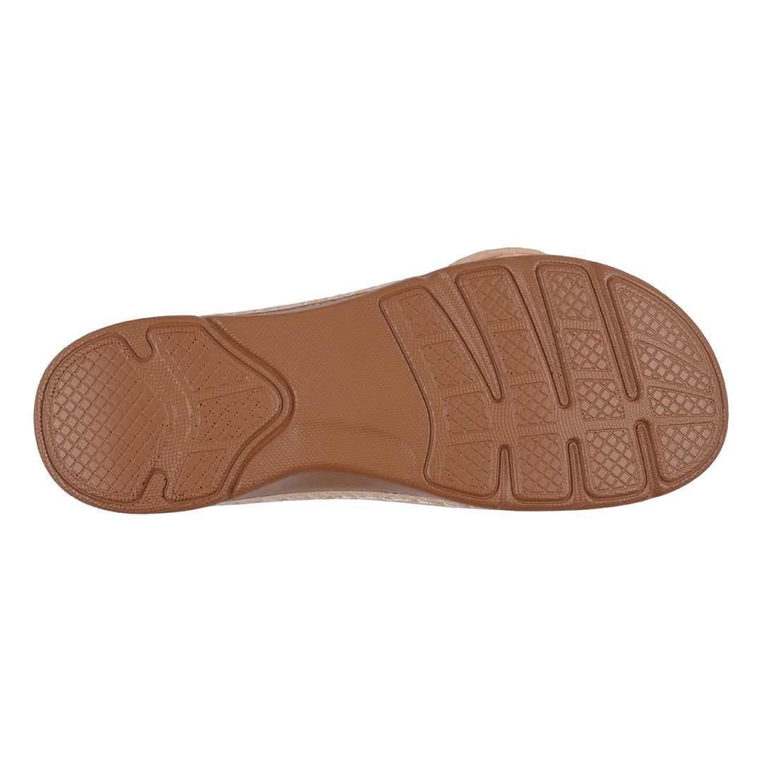 Women's Honey Natural Flat Comfort Sandals