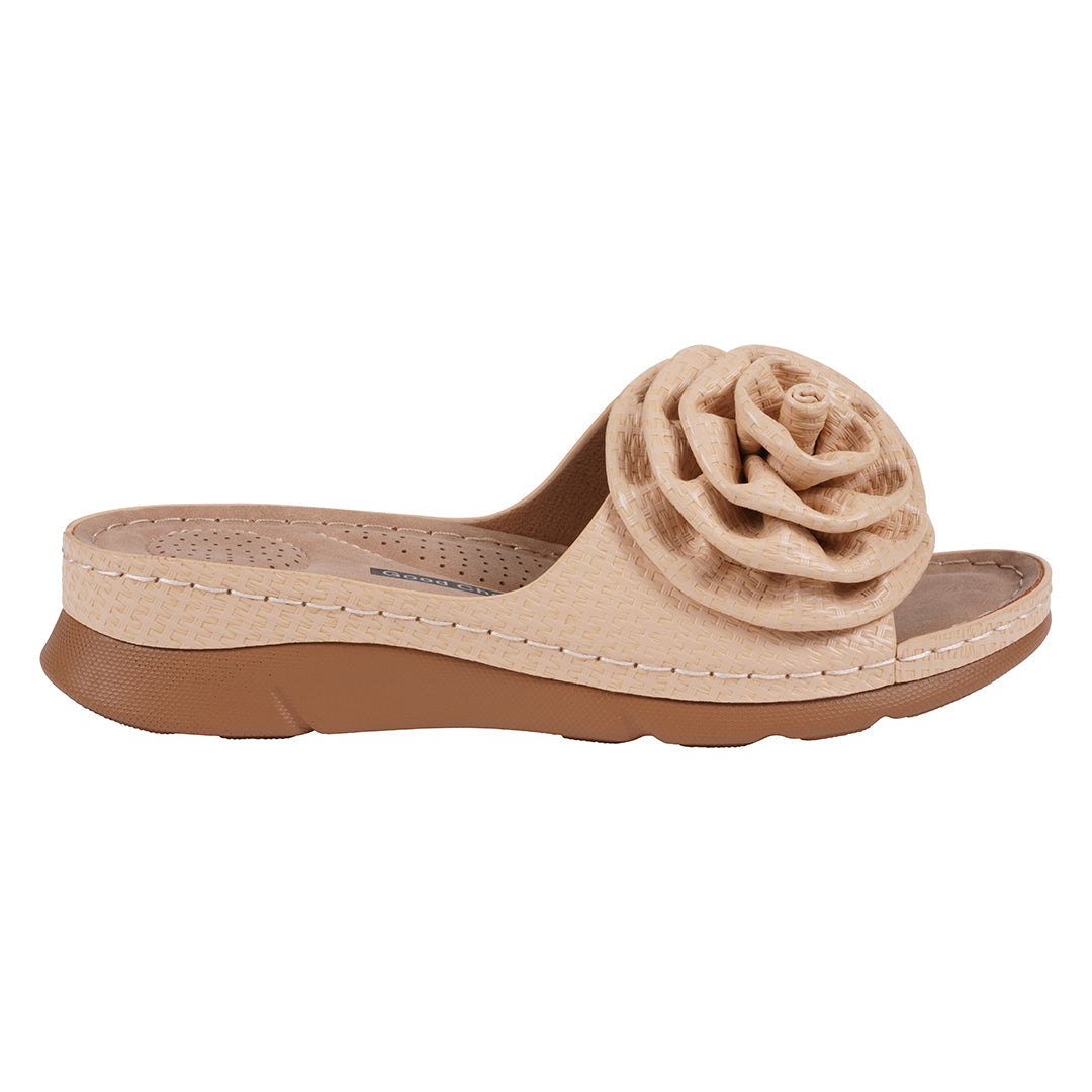 Women's Honey Natural Flat Comfort Sandals