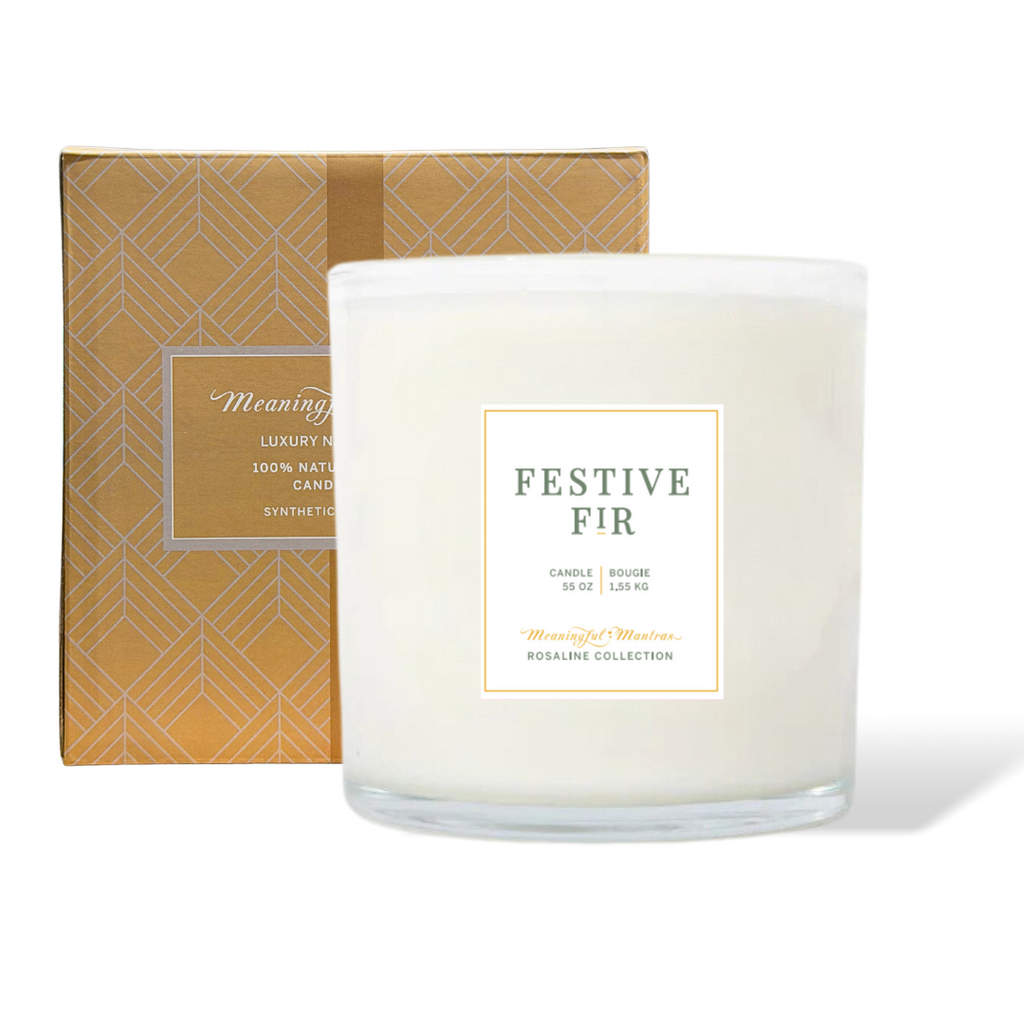 Festive Fir Natural Candle 55oz Rosaline Collection