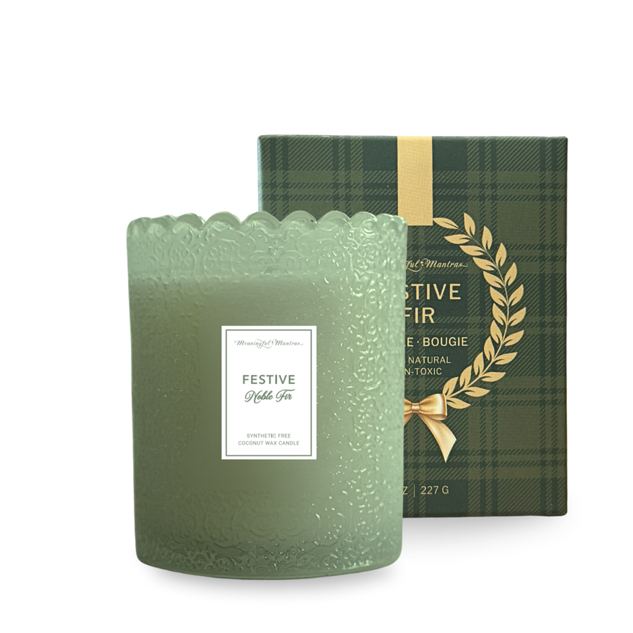 Festive Noble Fir Natural Candle 8oz Kaia Collection