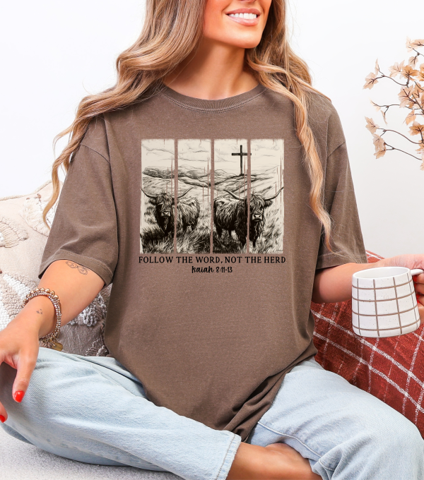 The Word, Not the Herd—Highland Cow T-shirt
