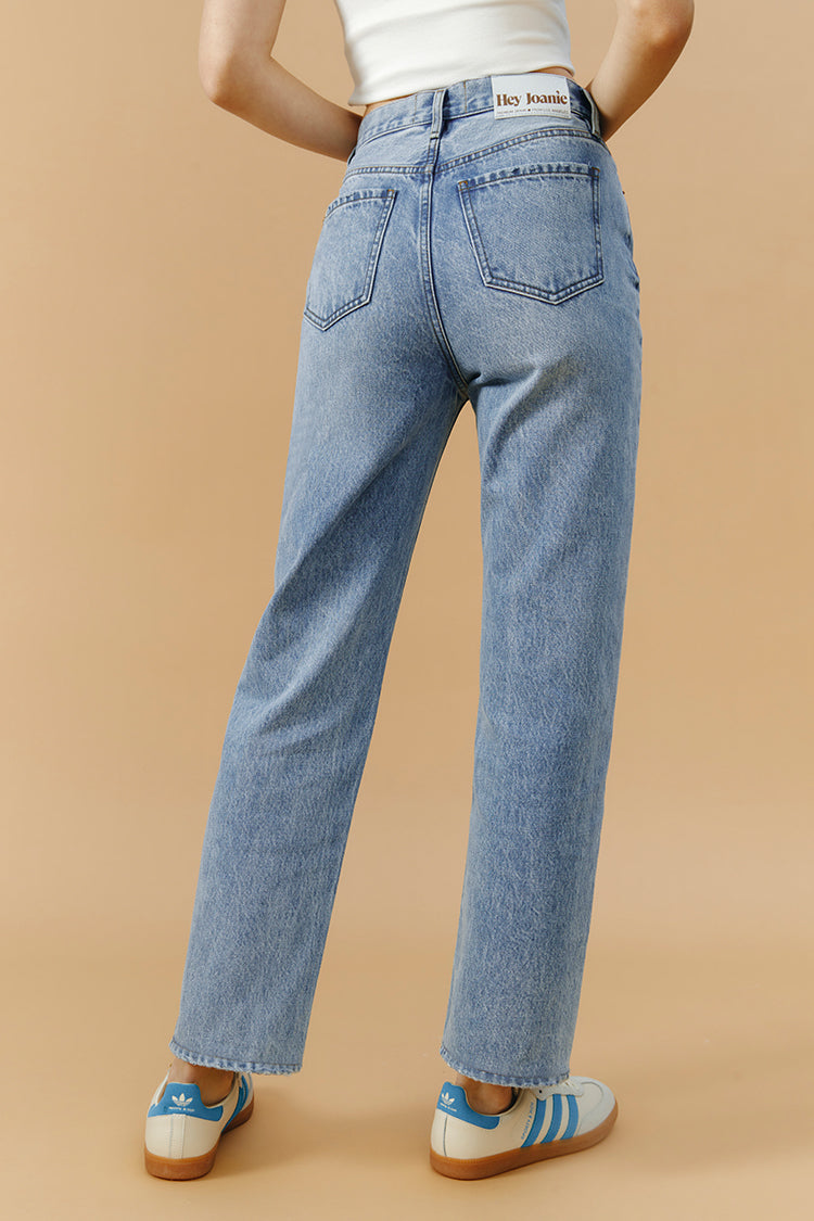 Manhattan High Rise Straight Ankle Jeans HJ160