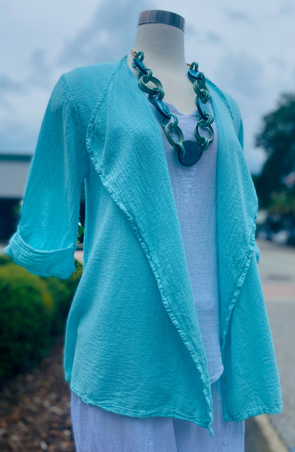 Jeanne Bolero Resort Wear Jacket 100% Cotton Gauze