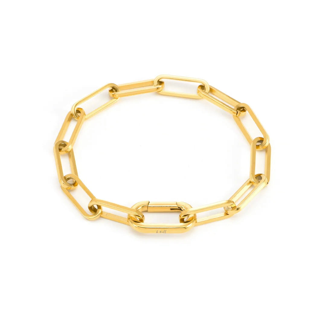 BG860G B.Tiff "Jemma" Paperclip Link Gold Plated Bracelet