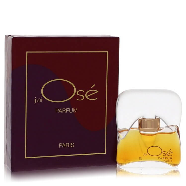 Jai Ose by Guy Laroche Pure Perfume 1/4 oz for Women with elegant packaging and bottle design.