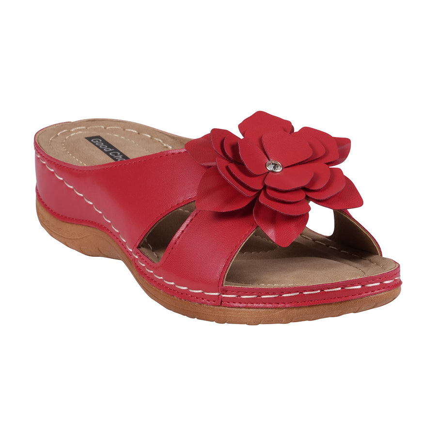 Women's Joy Coral Flower Flat Sandals