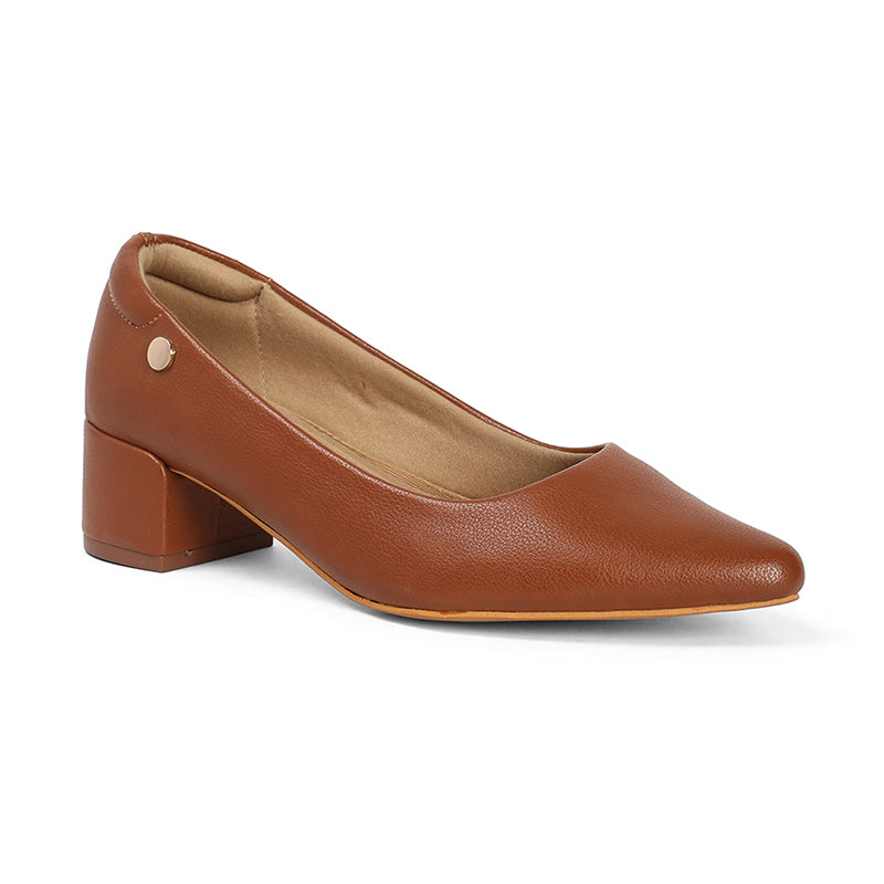 Maddie - Brown Block Heels