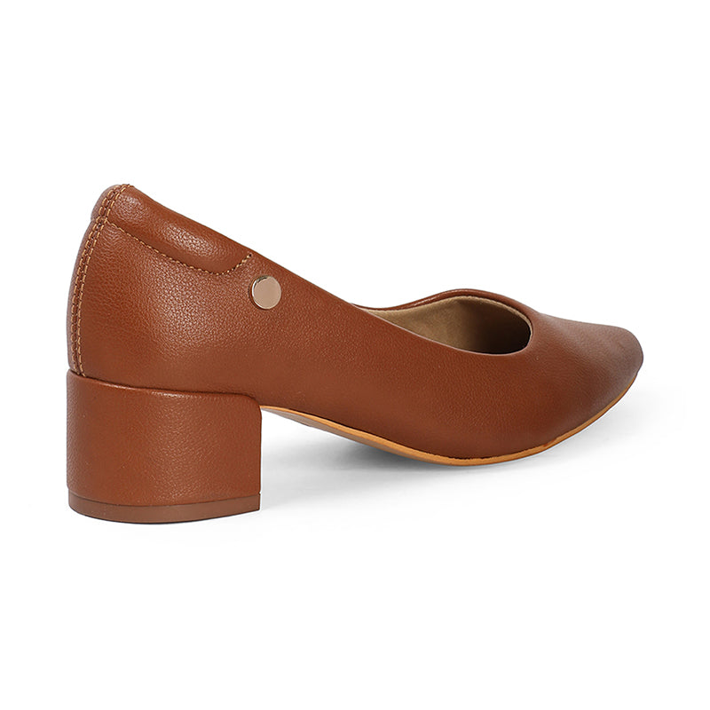 Maddie - Brown Block Heels