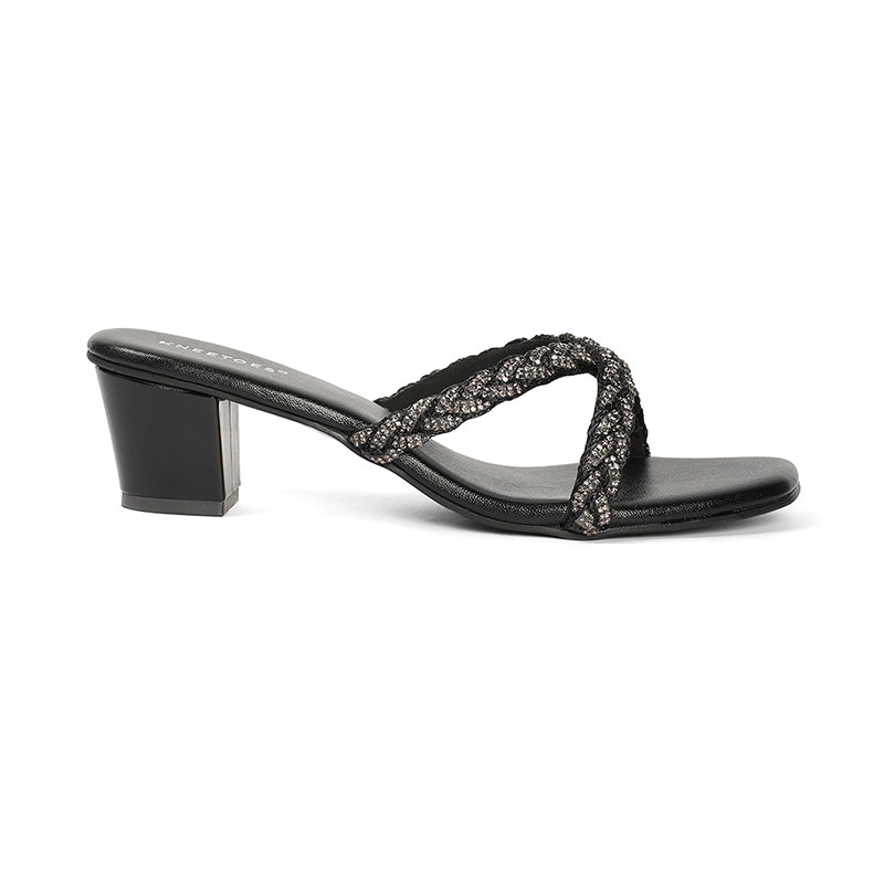Nora - Black Block Heels
