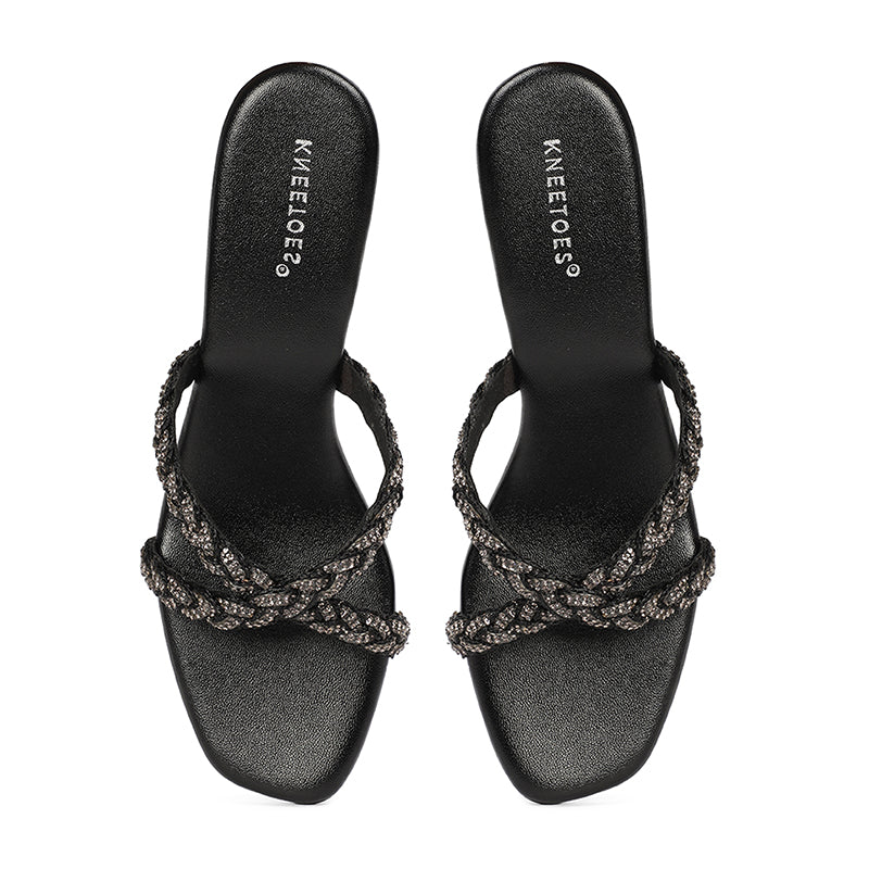 Nora - Black Block Heels