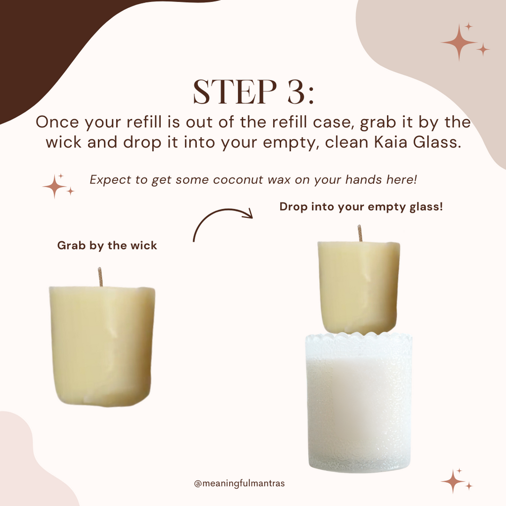 Sweet Sugared Vanilla Natural Candle 8oz Kaia Collection Refill
