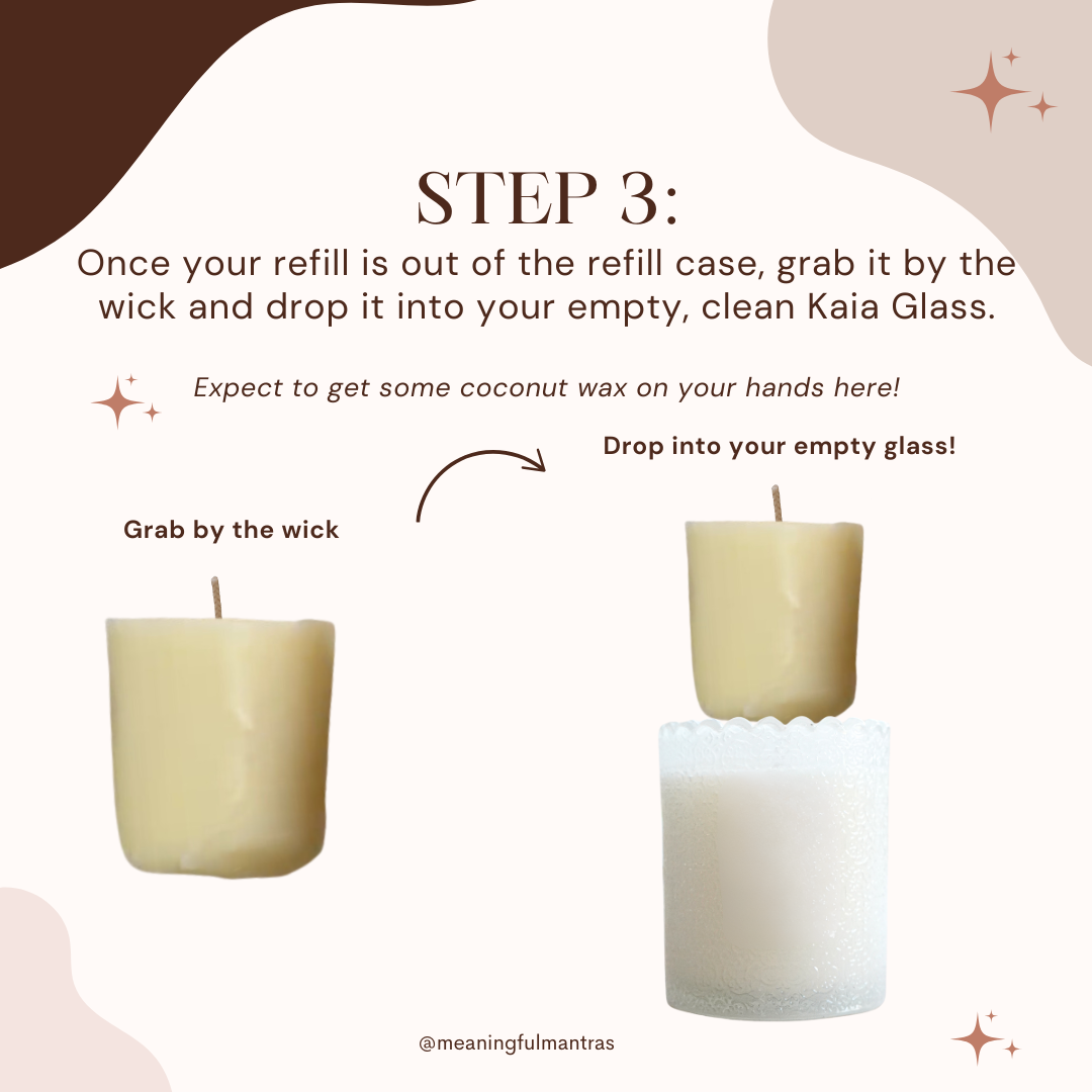 Toasted Marshmallow Natural Candle 8oz Kaia Collection Refill