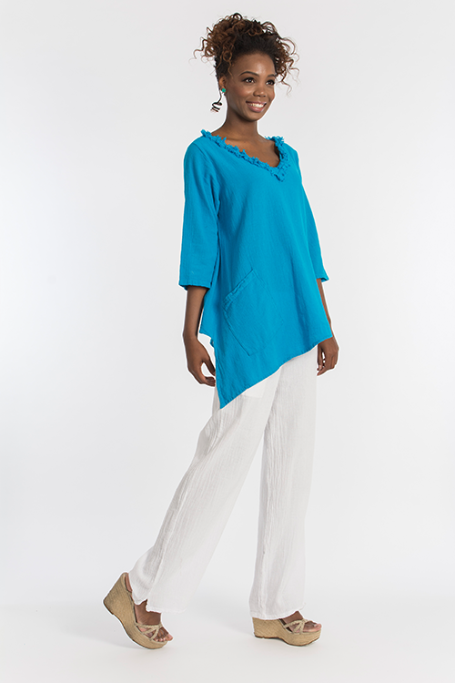 Lisa Cotton Gauze Pants with Pockets