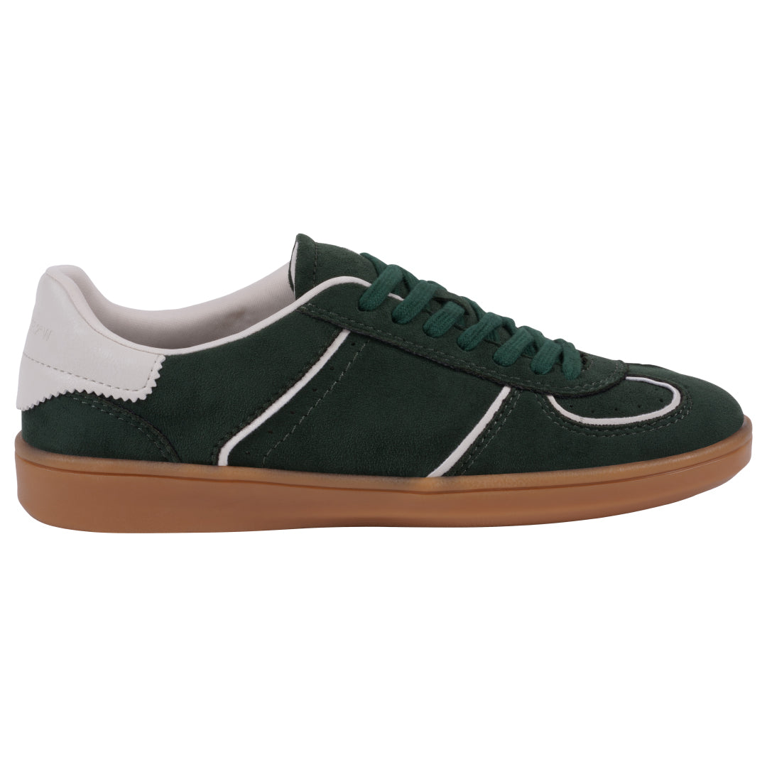 Women's Milan Green Lace Up Sneaker