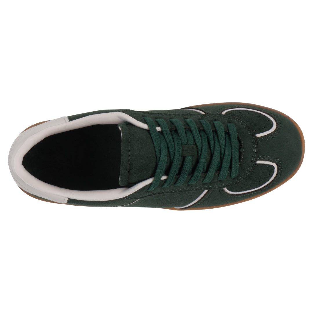 Women's Milan Green Lace Up Sneaker
