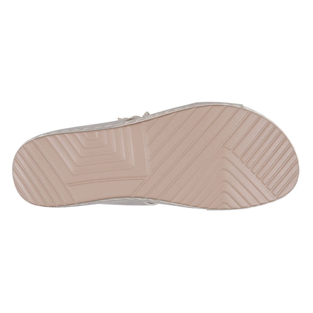 Women's Nessie White Flower Comfort Sandals