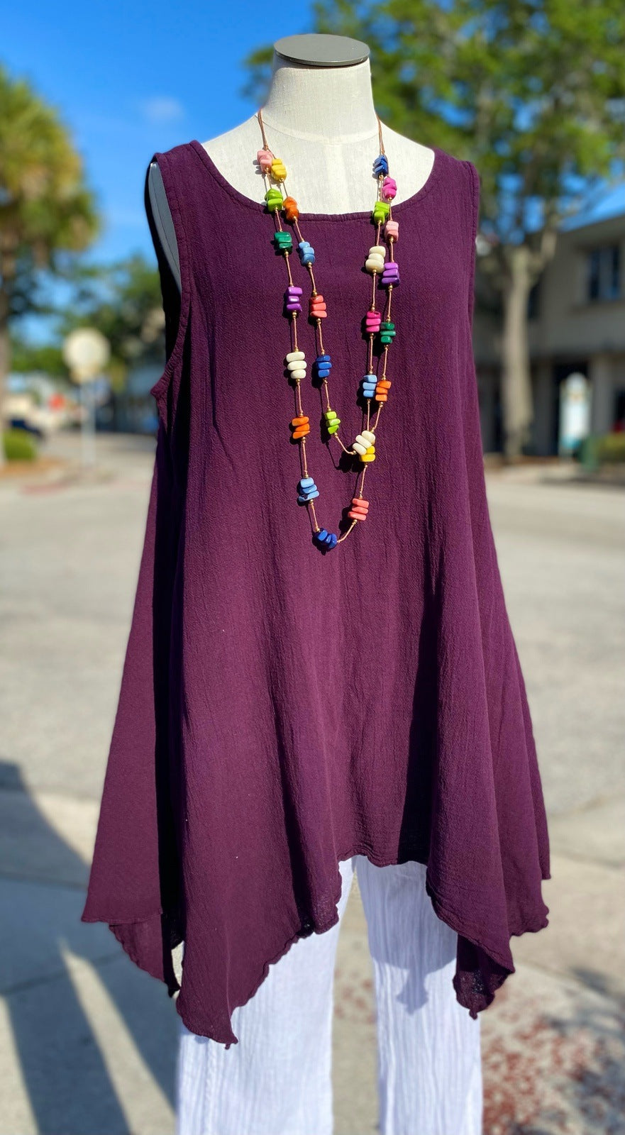 Women's Natalie Cotton Gauze Tank