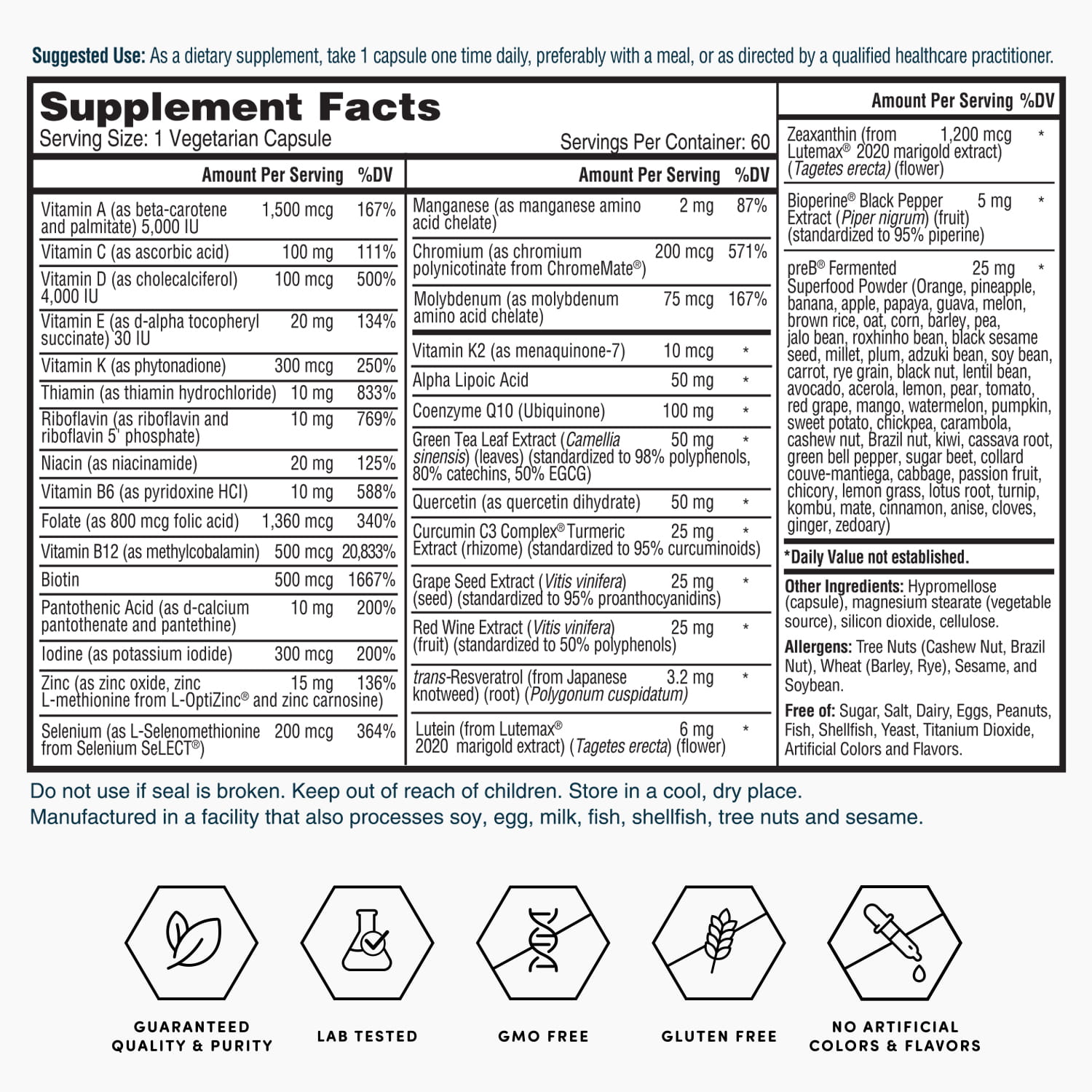 Nature's Lab Gold One Daily Multivitamin