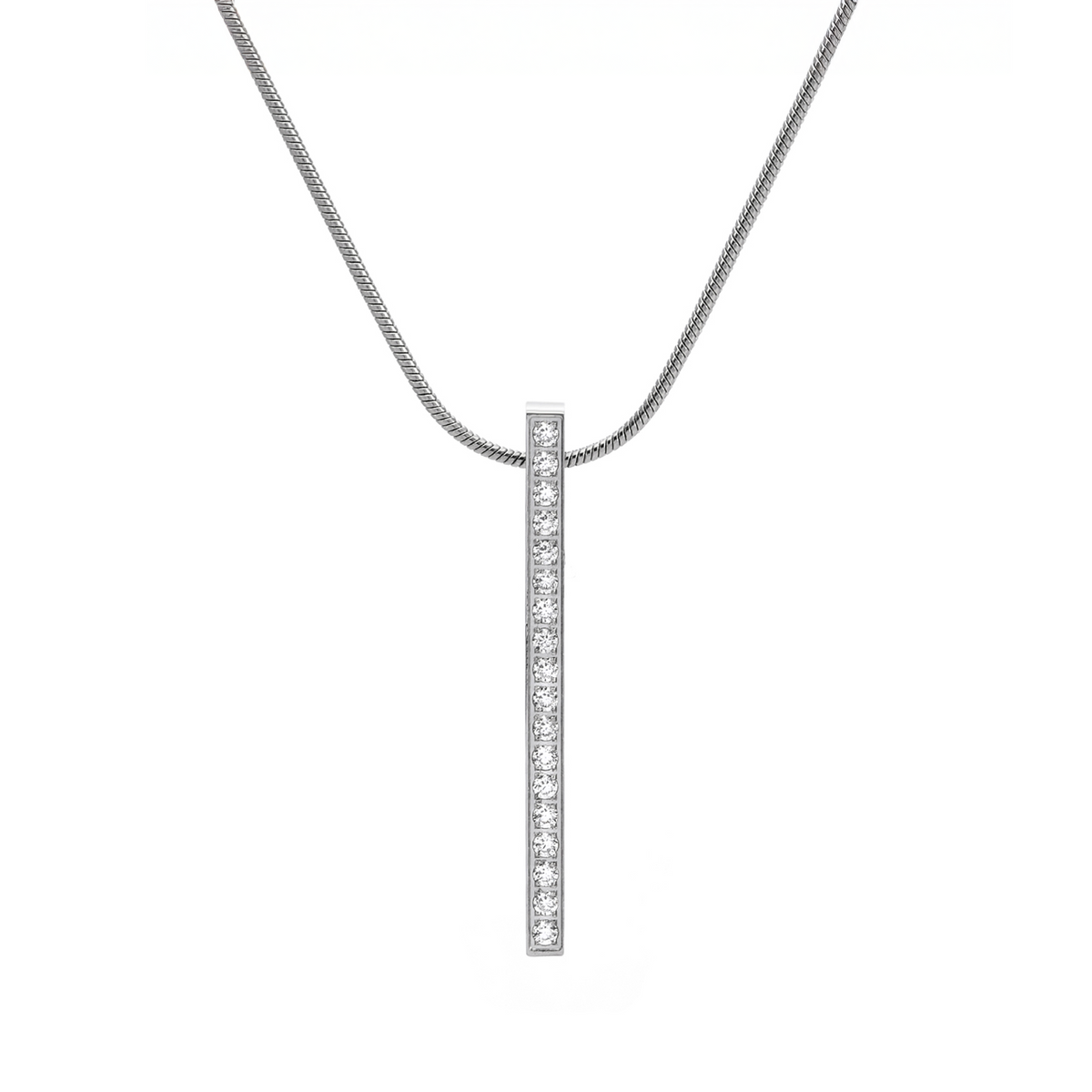 PT107W B.Tiff 18-Stone Bar Pendant