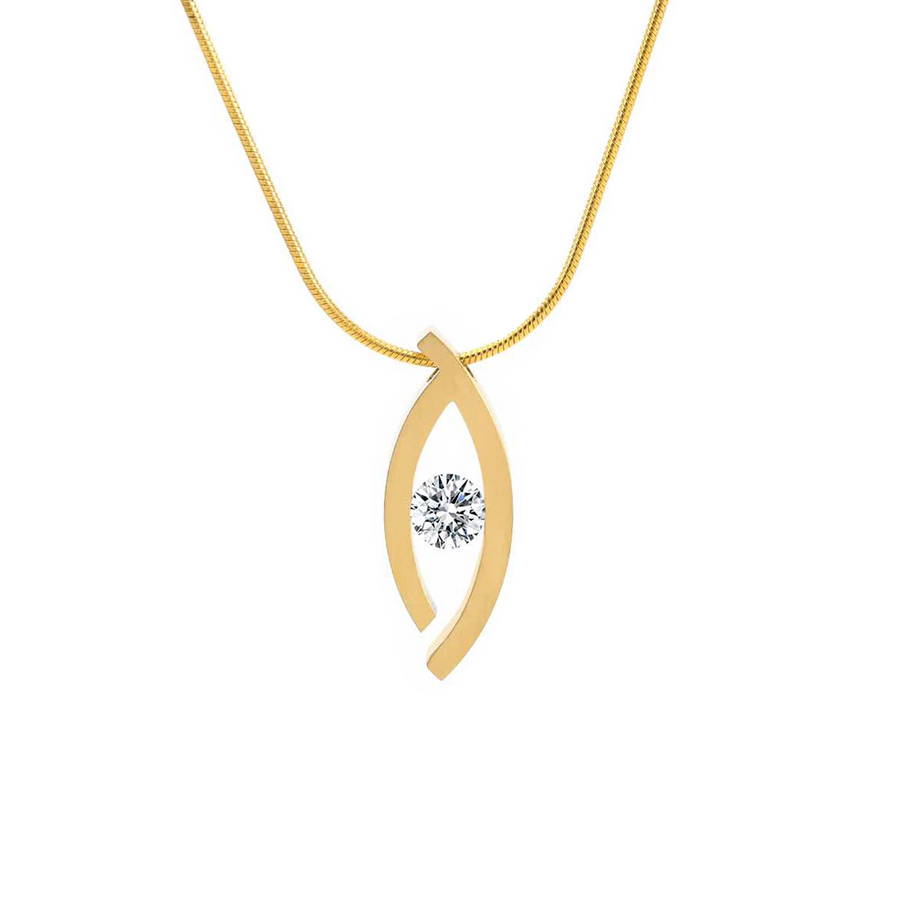 PT128G B.Tiff 18K Gold Plated Deziras Pendant