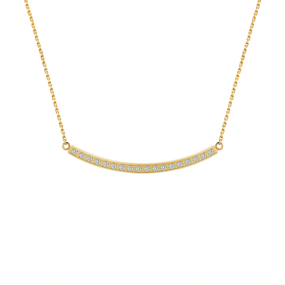 PT324G B.Tiff Gold Mini "Smile" Adjustable Pendant Necklace