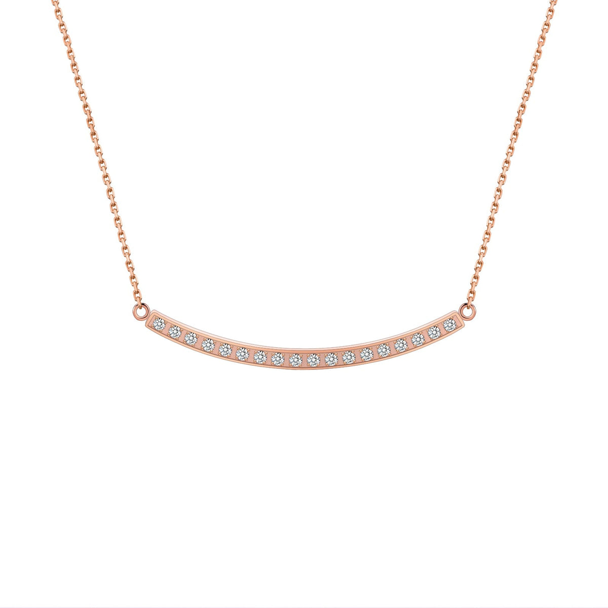 PT324RG B.Tiff Rose Gold Mini "Smile" Adjustable Pendant Necklace