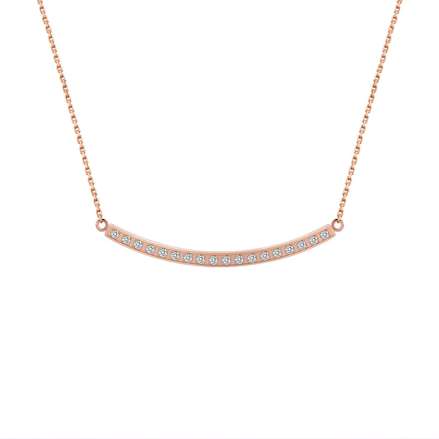 PT324RG B.Tiff Rose Gold Mini "Smile" Adjustable Pendant Necklace