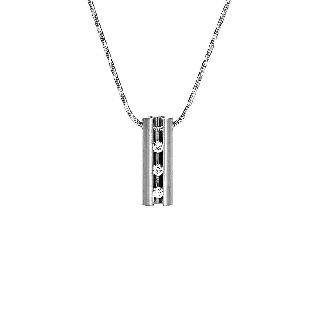 PT333W B.Tiff Hollowed Short Stick Pendant