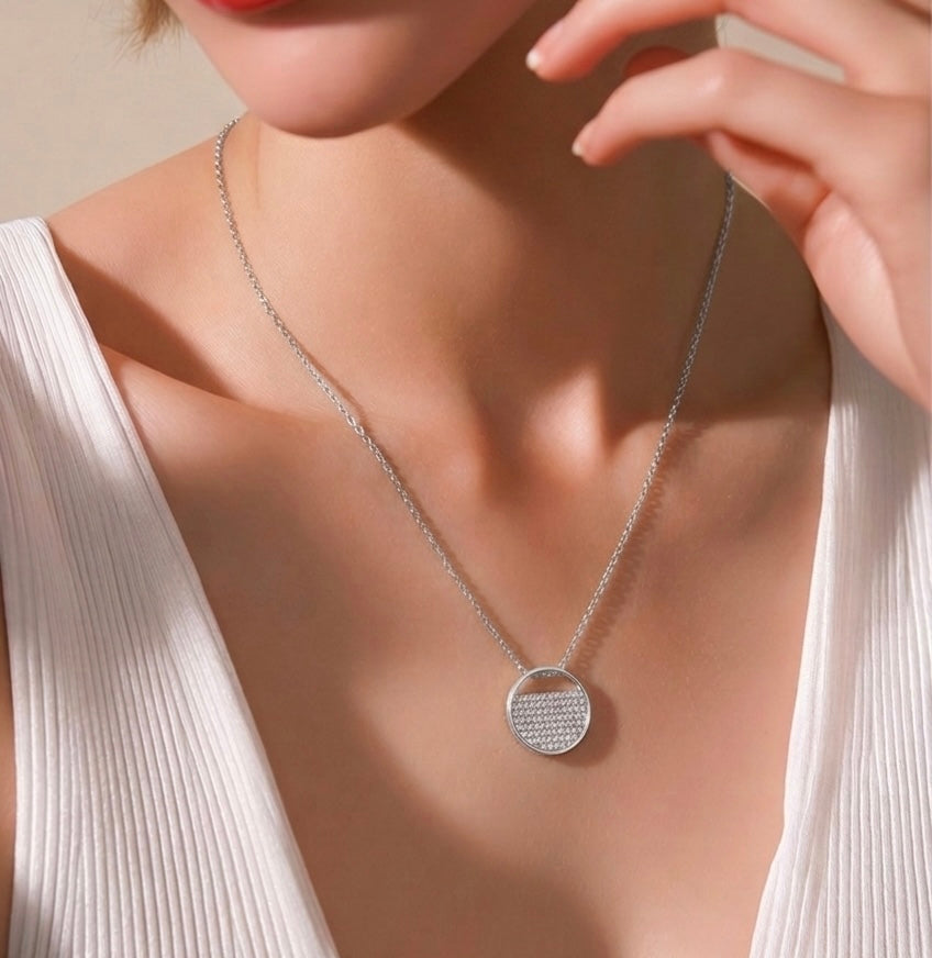 PT500W B.Tiff Pavé Lune Pendant