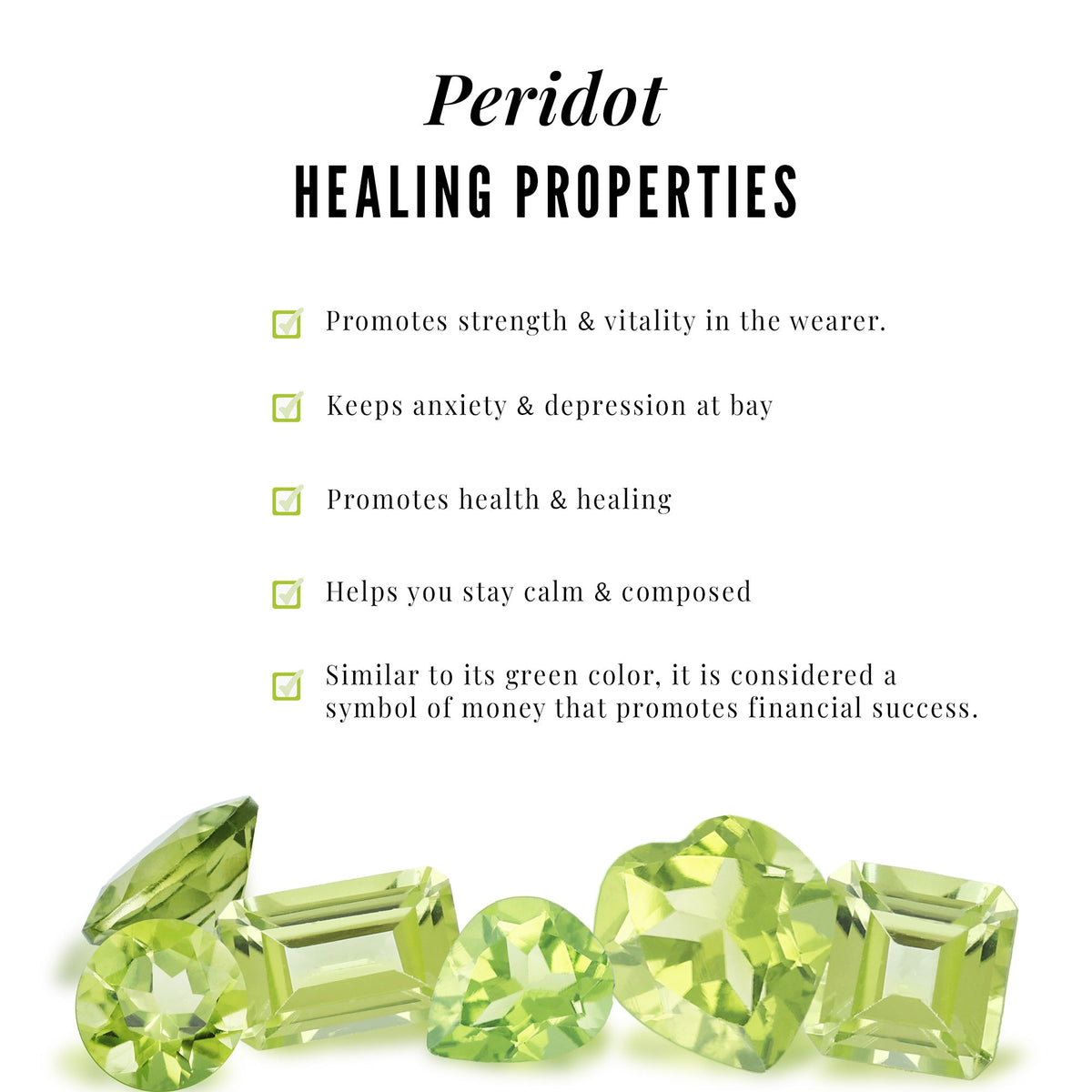 Natural Green Peridot Eternity Ring With Certificate