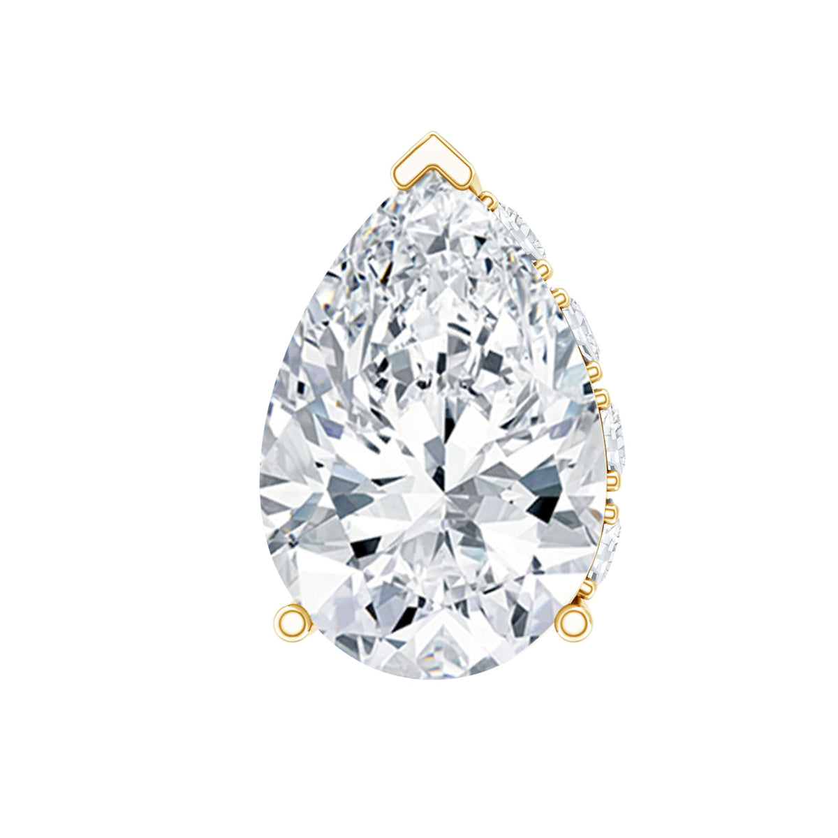 Pear Shaped Diamond Solitaire Tragus Earring